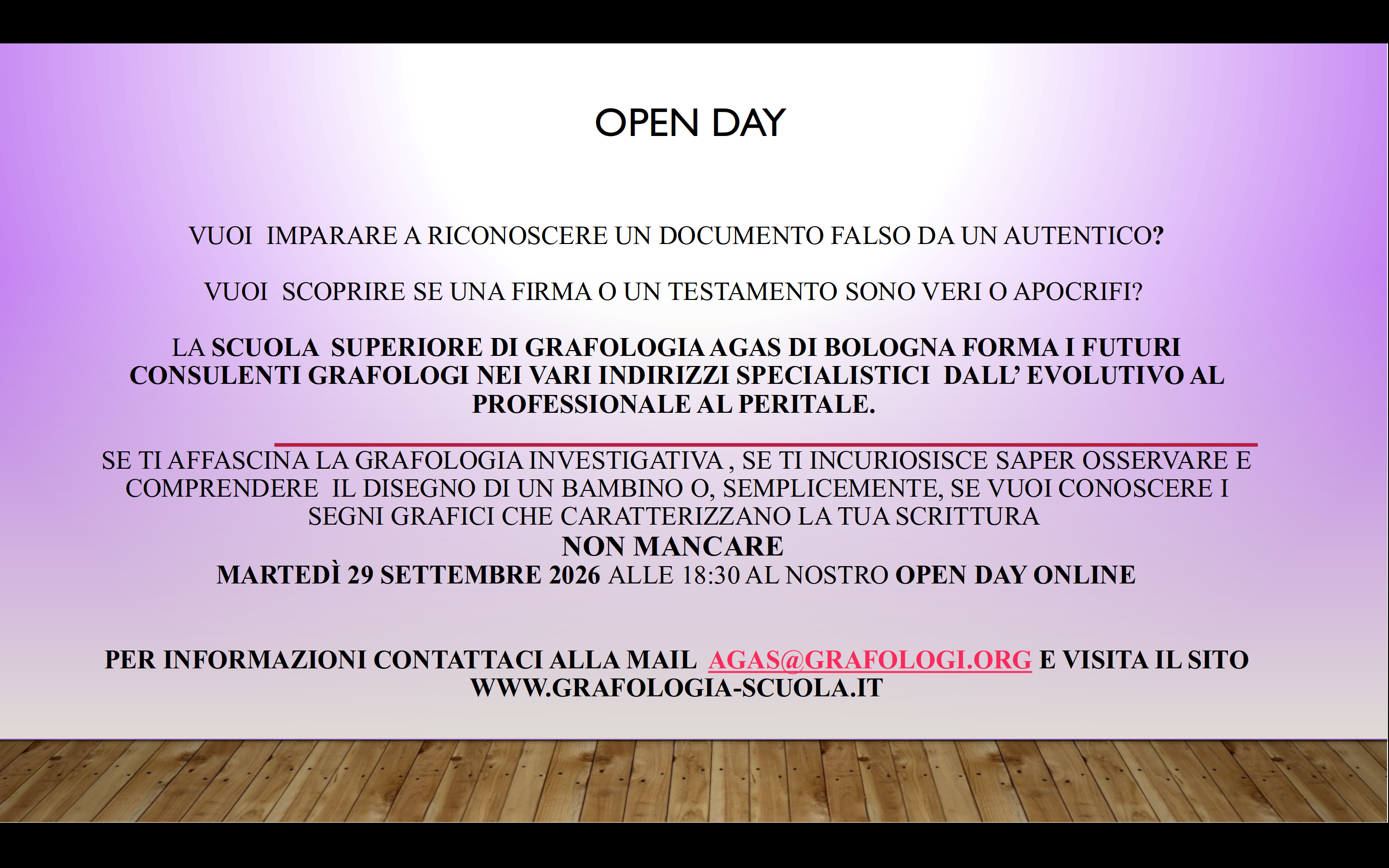 Open Day 29 settembre 2026